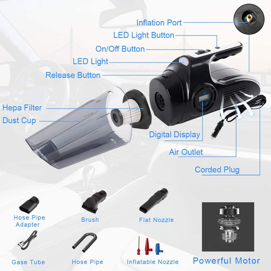 Wireless Vaccum and Air Pump