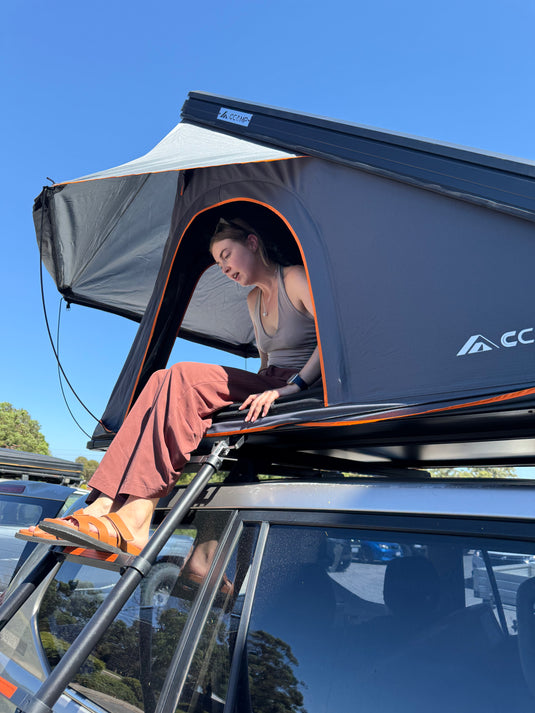 roof top tent with sunroof access Ultra-Thin Rooftop Tent Max | 13cm thick