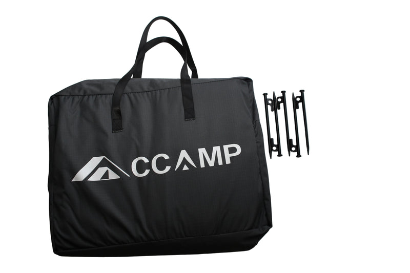 Load image into Gallery viewer, Black bag with 'CCAMP' logo on a white surface
