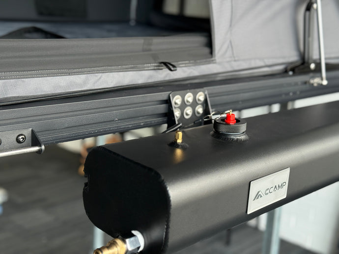Rooftop Tent Mounted Water Tank
