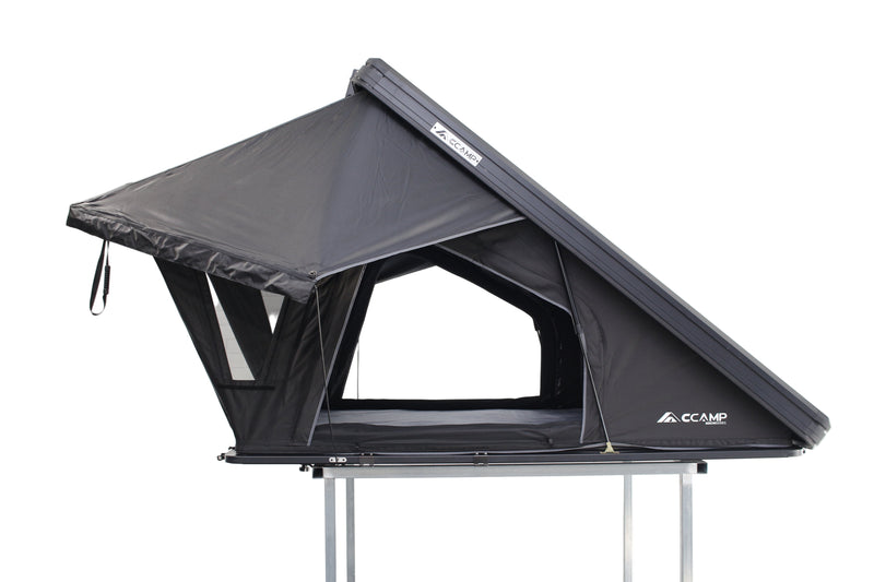 Load image into Gallery viewer, Black rooftop tent on a white background
